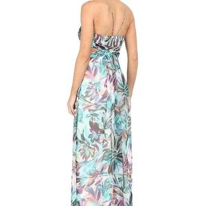 Aidan Mattox Floral Long Cocktail Dress - size 6